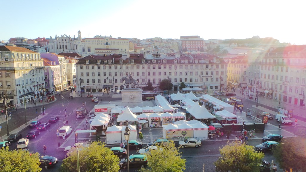 The view of the Rossio Square Fare from my hostel.