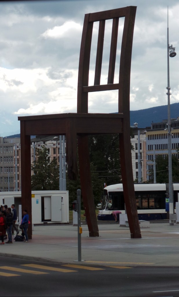 Broken Chair Sculpture - Geneva, Switzerland